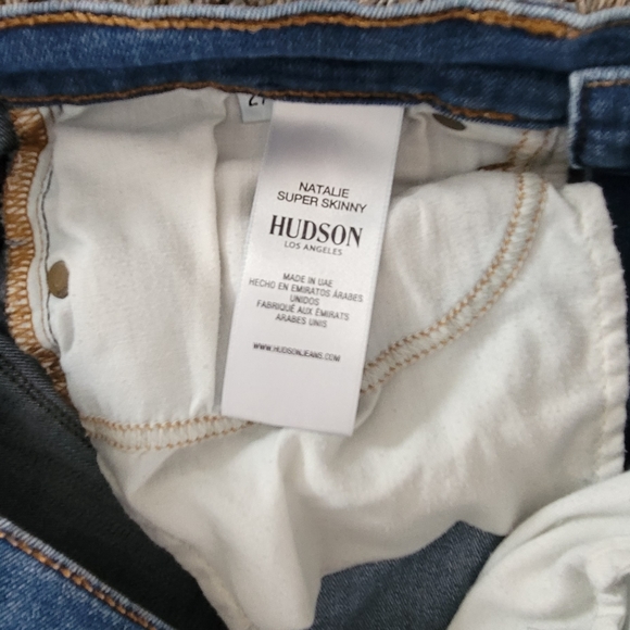 Hudson Natalie True Skinny Jeans Size 27 Raw Hem - Picture 5 of 7